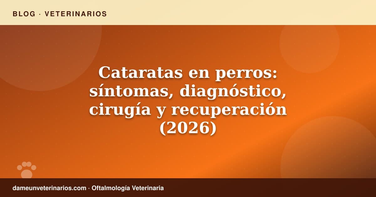 Cataratas en perros: síntomas, diagnóstico, cirugía y recuperación (2026)